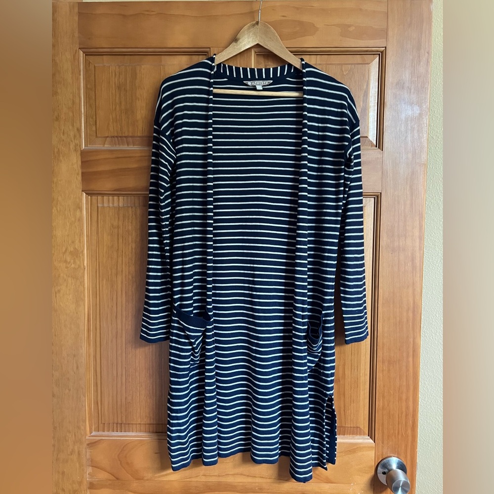 Athleta Striped Long Cardigan